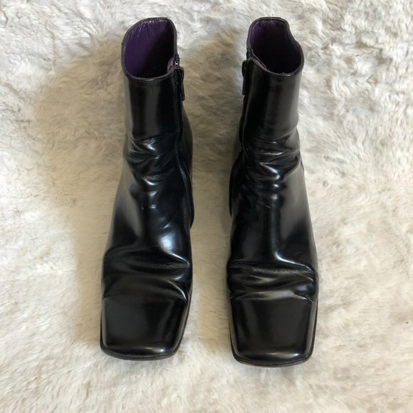 Freelance classic genuine leather soles square toe bootie size 36.5 US 6 - Picture 3 of 14